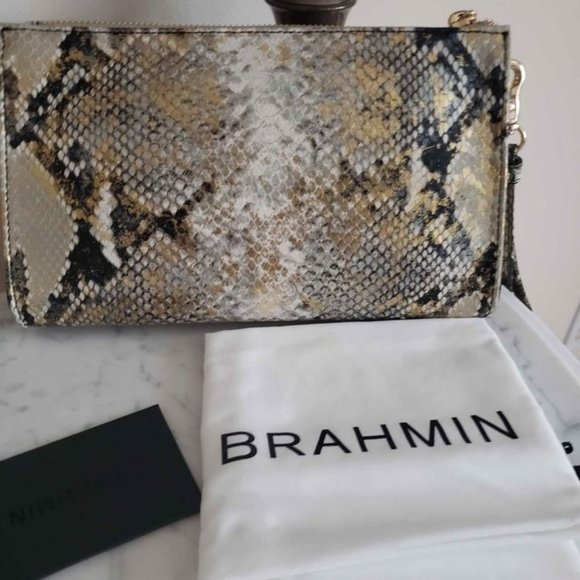 Brahmin Bags Brahmin Daisy Natural Ezana Clutch Wristlet Poshmark
